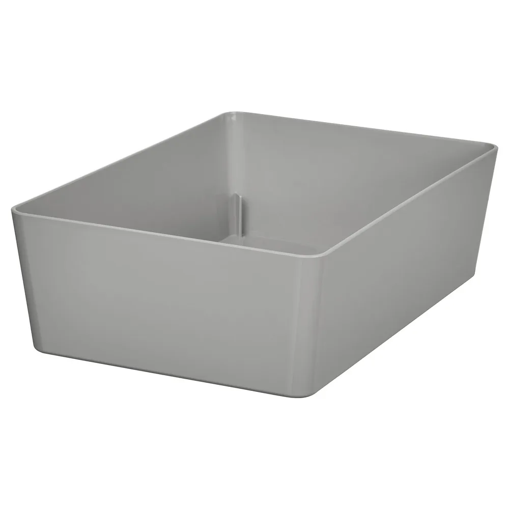 IKEA KUGGIS (ИКЕА КУГГИС) — Контейнер, светло-серый 18x26x8 см
