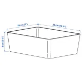 IKEA KUGGIS (ИКЕА КУГГИС) — Контейнер, светло-серый 18x26x8 см — фото 7