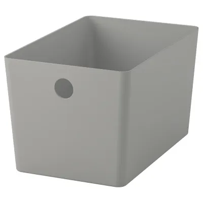 IKEA KUGGIS (ИКЕА КУГГИС) — Контейнер, светло-серый 18x26x15 см