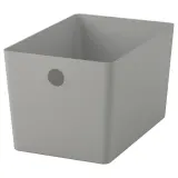 IKEA KUGGIS (ИКЕА КУГГИС) — Контейнер, светло-серый 18x26x15 см — фото 1