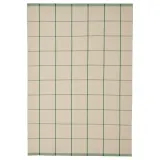 IKEA RIDSTIG (ИКЕА РИДСТИГ) — Ковер безворсовый, кремовый/зеленый 133х195 см — фото 1