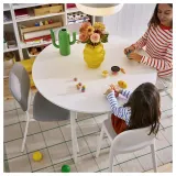 IKEA RIDSTIG (ИКЕА РИДСТИГ) — Ковер безворсовый, кремовый/зеленый 133х195 см — фото 3