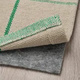IKEA RIDSTIG (ИКЕА РИДСТИГ) — Ковер безворсовый, кремовый/зеленый 133х195 см — фото 7