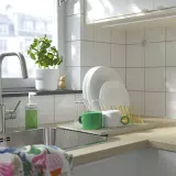 IKEA RINNIG (ИКЕА РИННИГ) — Сушилка для посуды двусторонняя, белый 40х31 см — фото 3