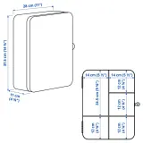 IKEA HUSBYÅN (ИКЕА ХУСБИОН) — Настенный шкаф, темно-зеленый 28х11х37.5 см — фото 7