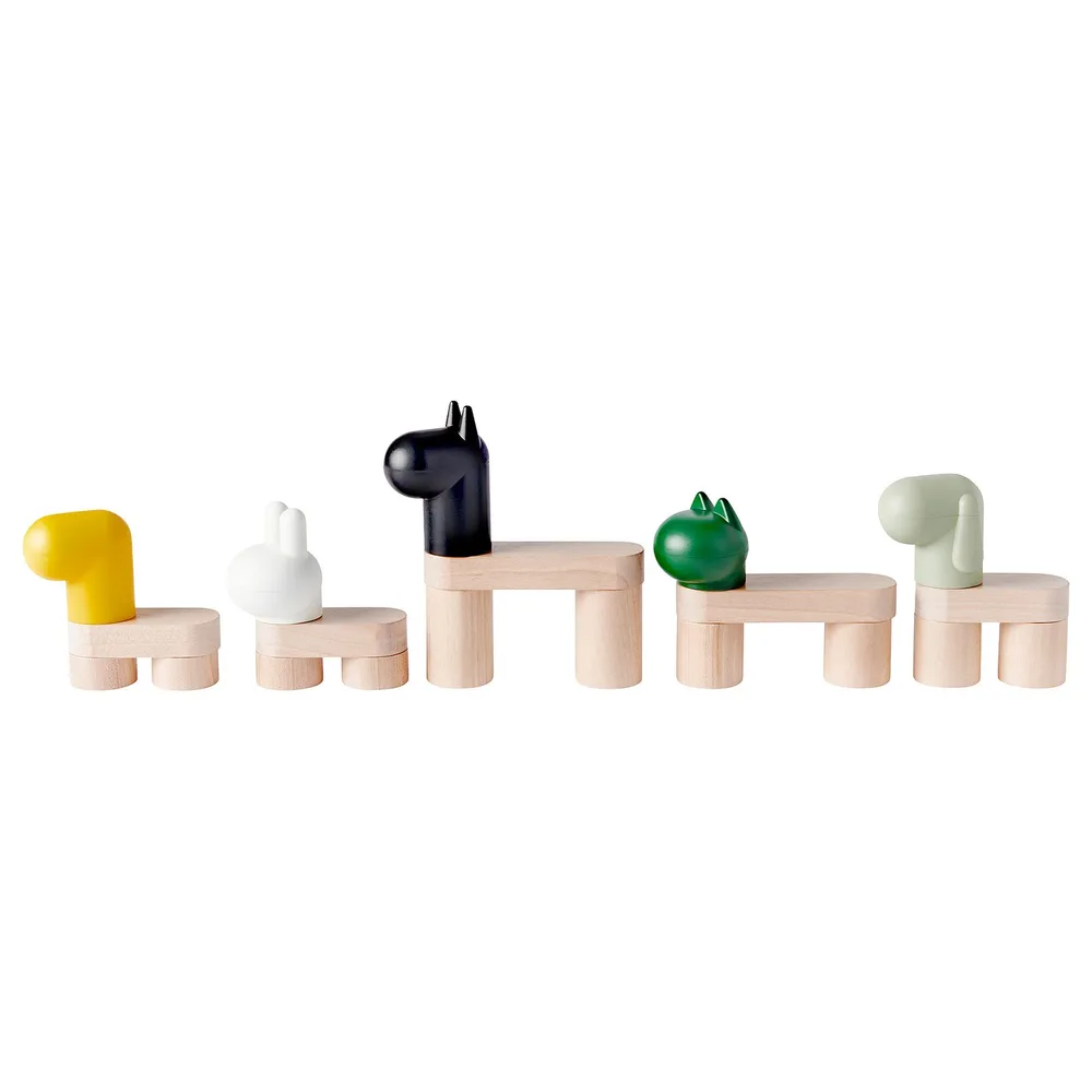IKEA GREJSIMOJS (ИКЕА ГРЕЙСИМОЙС) — Набор кубиков, 20 шт., для свободного соединения/5 фигурок