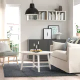 IKEA LOKBYTE (ИКЕА ЛОКБИТЕ) — Ковер безворсовый, темно-синий/светло-бежевый 170х240 см — фото 3