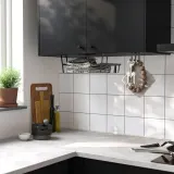 IKEA PÅLYCKE (ИКЕА ПОЛИКЕ) — Корзина с зажимом, антрацит 36x26x14 см — фото 3
