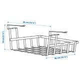 IKEA PÅLYCKE (ИКЕА ПОЛИКЕ) — Корзина с зажимом, антрацит 36x26x14 см — фото 7