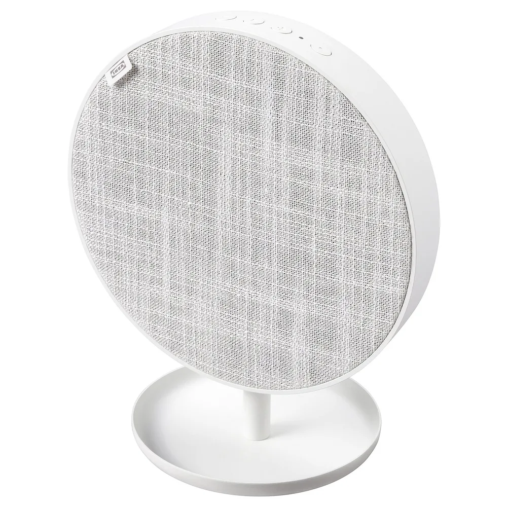 IKEA SOLSKYDD (ИКЕА СОЛСКИДД) — Портативная Bluetooth-колонка, белая 19 см