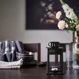 IKEA BORRBY (ИКЕА БОРРБЙ) — Фонарь, для дома/улицы, чёрный 20 см — фото 3