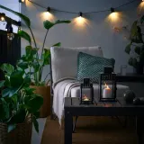 IKEA BORRBY (ИКЕА БОРРБЙ) — Фонарь, для дома/улицы, чёрный 20 см — фото 4