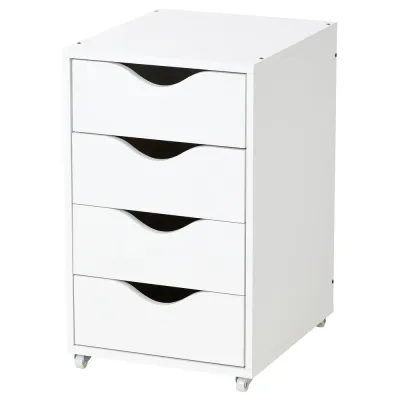 IKEA FRIIDROTT (ИКЕА ФРИИДРОТТ) — Комод на колёсиках, белый 35x56 см