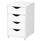 IKEA FRIIDROTT (ИКЕА ФРИИДРОТТ) — Комод на колёсиках, белый 35x56 см — фото 1