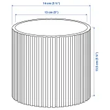 IKEA DAKSJUS (ИКЕА ДАКСЙУС) — Кашпо, тёмно-зелёное 12 см — фото 5