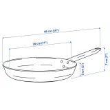 IKEA GULDÖRING (ИКЕА ГУЛДЁРИНГ) — Сковорода, антипригарное покрытие нержавеющая сталь/чёрно-серый 28 см — фото 4