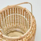 IKEA PÅVEFINK (ИКЕА ПОВЕФИНК) — Фонарь для декоративных свечей-столбиков, бамбук 25 см — фото 4