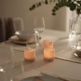 IKEA VINDSTILLA (ИКЕА ВИНДСТИЛЛА) — Подсвечник для чайных свечей, бежевый 7 см — фото 2