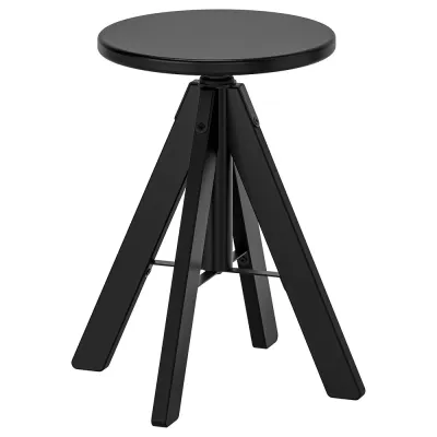 IKEA RUDSTORP (ИКЕА РУДСТОРП) — Табурет, чёрный 44-55 см