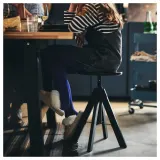 IKEA RUDSTORP (ИКЕА РУДСТОРП) — Табурет, чёрный 44-55 см — фото 2