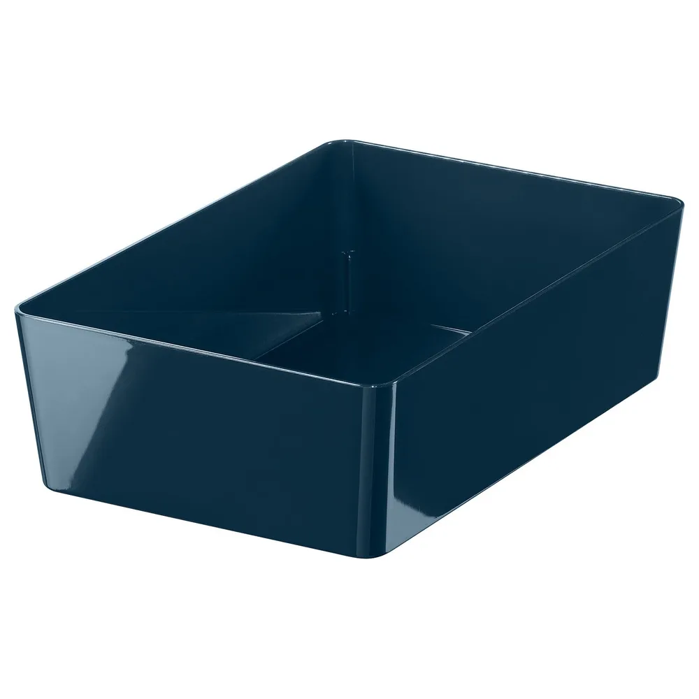 IKEA KUGGIS (ИКЕА КУГГИС) — Контейнер, чёрно-синий 18x26x8 см