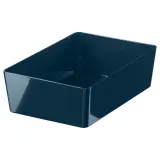 IKEA KUGGIS (ИКЕА КУГГИС) — Контейнер, чёрно-синий 18x26x8 см — фото 1