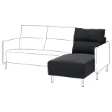 IKEA MANNARP (ИКЕА МАННАРП) — Чехол на козетку, Саксемара чёрно-синий — фото 2