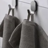 IKEA BROKGLIM (ИКЕА БРОКГЛИМ) — Банное полотенце, серый 70х140 см — фото 3
