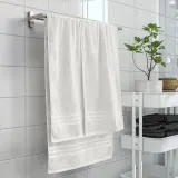 IKEA BROKGLIM (ИКЕА БРОКГЛИМ) — Банное полотенце, белый 100х150 см — фото 4
