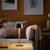 IKEA AVHÅLL (ИКЕА АВХОЛЛ) — Портативная светодиодная лампа, на батарее/регулируемая яркость никель для улицы 29 см — фото 2