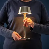 IKEA AVHÅLL (ИКЕА АВХОЛЛ) — Портативная светодиодная лампа, на батарее/регулируемая яркость никель для улицы 29 см — фото 3