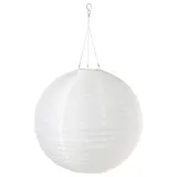 IKEA SOLVINDEN (ИКЕА СОЛВИНДЕН) — Подвесной светильник на солнечной батарее LED, для улицы/шар белый 45 см — фото 1