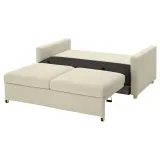 IKEA SALTSJÖBADEN (ИКЕА САЛТШЁБАДЕН) — Чехол для 2-местного дивана-кровати, Фридтуна светло-бежевый — фото 3