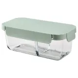 IKEA HAVSTOBIS (ИКЕА ХАВСТОБИС) — Контейнер для еды, прозрачный/светло-зелёный 700 мл — фото 1