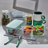 IKEA HAVSTOBIS (ИКЕА ХАВСТОБИС) — Контейнер для еды, прозрачный/светло-зелёный 700 мл — фото 2