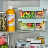 IKEA HAVSTOBIS (ИКЕА ХАВСТОБИС) — Контейнер для еды, прозрачный/светло-зелёный 700 мл — фото 4
