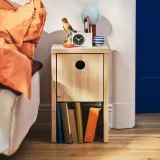 IKEA PS 2026 (ИКЕА ПС 2026) — Тумба прикроватная, сосна с откидной дверцей 30х30х50 см — фото 3