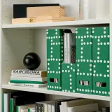 IKEA FJÄDERHARV (ИКЕА ФЙЭДЕРХАРВ) — Накопитель для бумаг, зелёный в горошек — фото 4
