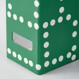 IKEA FJÄDERHARV (ИКЕА ФЙЭДЕРХАРВ) — Накопитель для бумаг, зелёный в горошек — фото 7