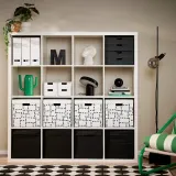 IKEA FJÄDERHARV (ИКЕА ФЙЭДЕРХАРВ) — Коробка с крышкой, белая в горошек 32х35х31 см — фото 5