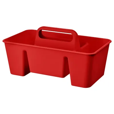 IKEA STACKSTOD (ИКЕА СТАКСТОД) — Органайзер для стола, красный 32х18х16 см