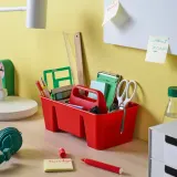 IKEA STACKSTOD (ИКЕА СТАКСТОД) — Органайзер для стола, красный 32х18х16 см — фото 3