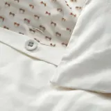 IKEA BANDKNIPPE (ИКЕА БАНДКНИППЕ) — Пододеяльник и 2 наволочки, белый/бежевый 200х200/50х60 см — фото 4