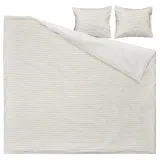 IKEA BANDKNIPPE (ИКЕА БАНДКНИППЕ) — Пододеяльник и 2 наволочки, белый/бежевый 200х200/50х60 см — фото 5