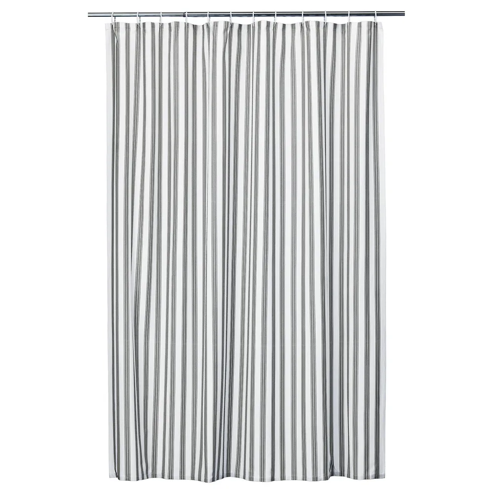 IKEA STAVBJÖRNBÄR (ИКЕА СТАВБЙЁРНБЭР) — Штора для ванной, черный/белый 180х200 см