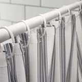 IKEA STAVBJÖRNBÄR (ИКЕА СТАВБЙЁРНБЭР) — Штора для ванной, черный/белый 180х200 см — фото 4