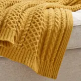 IKEA SÖRBYSKOGEN (ИКЕА СЁРБИСКОГЕН) — Плед, желтый 130х170 см — фото 3