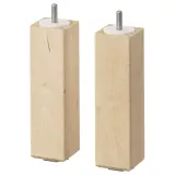 IKEA BJURVALLA (ИКЕА БЙУРВАЛЛА) — Ножки, 2 шт., береза 17 см — фото 1