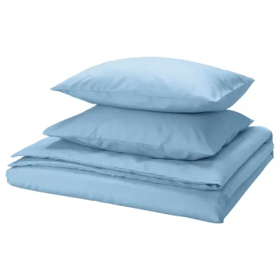 IKEA PILTANDVINGE (ИКЕА ПИЛТАНДВИНГЕ) — Пододеяльник и 2 наволочки, светло-голубой 200х200/50х60 см