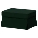 IKEA EKTORP (ИКЕА ЕКТОРП) — Чехол для пуфа, Таллмюра тёмно-зелёный — фото 2